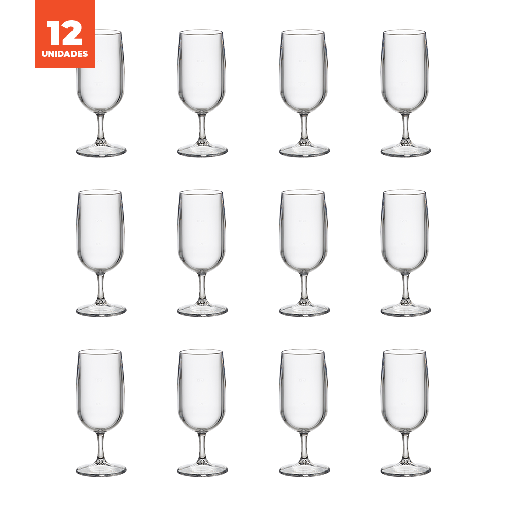 Kit Copo Catavinos Liffe Transparente 18cl