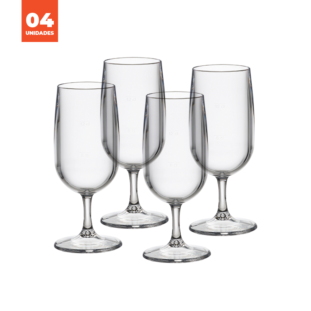 Kit Copo Catavinos Liffe Transparente 18cl