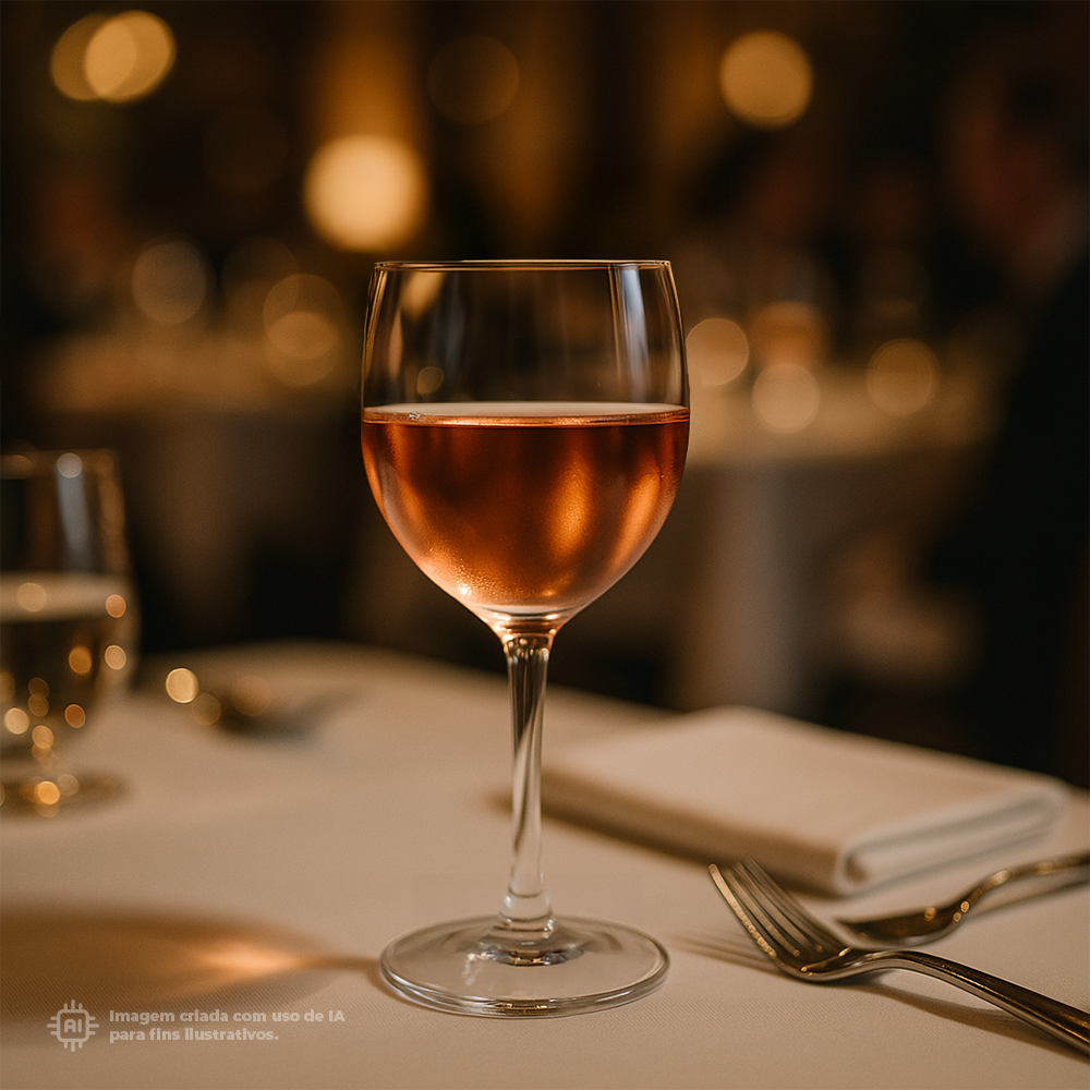 Copo Vinho Liffe Transparente 20 cl num restaurante sofisticado, refletindo uma atmosfera elegante e acolhedora, ideal para momentos especiais.