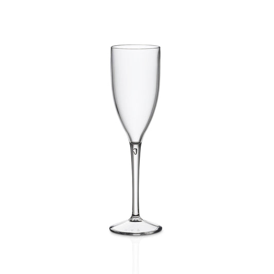 Copo Champanhe Liffe Transparente 15 cl no fundo branco