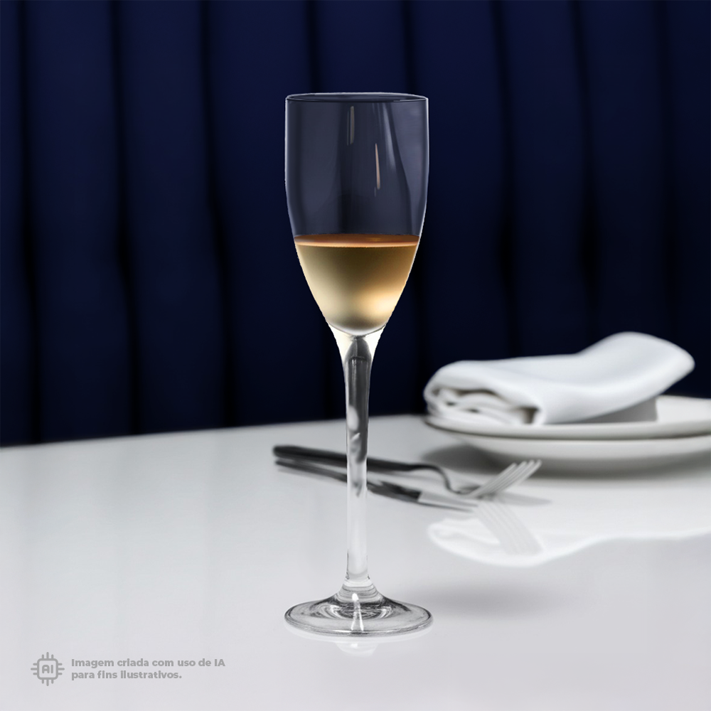 Copo Champanhe Liffe Transparente 12 cl em um ambiente elegante
