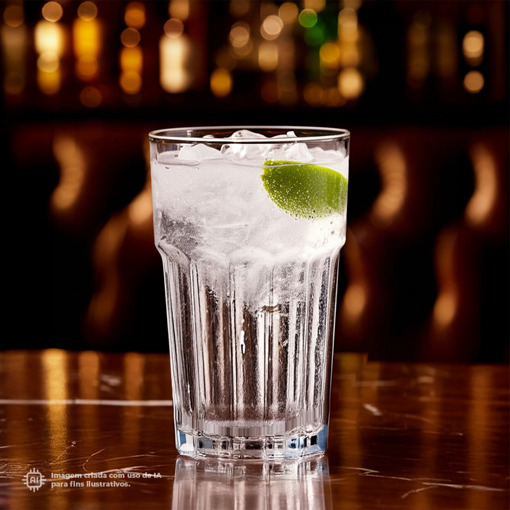 Copo Standard Liffe Transparente 30 cl com água gelada e limão