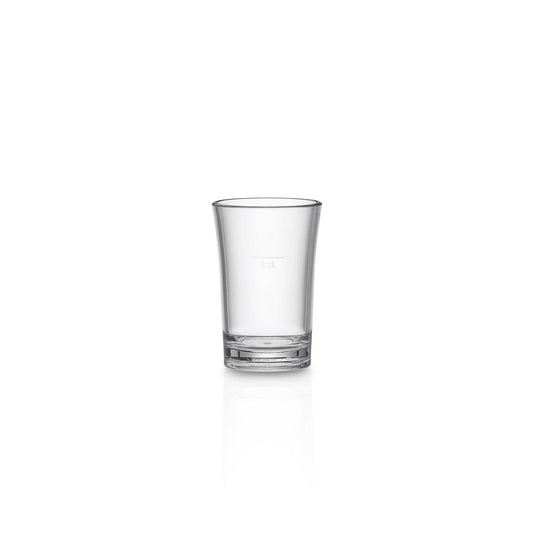 Copo shot Liffe Transparente 3 cl no fundo branco