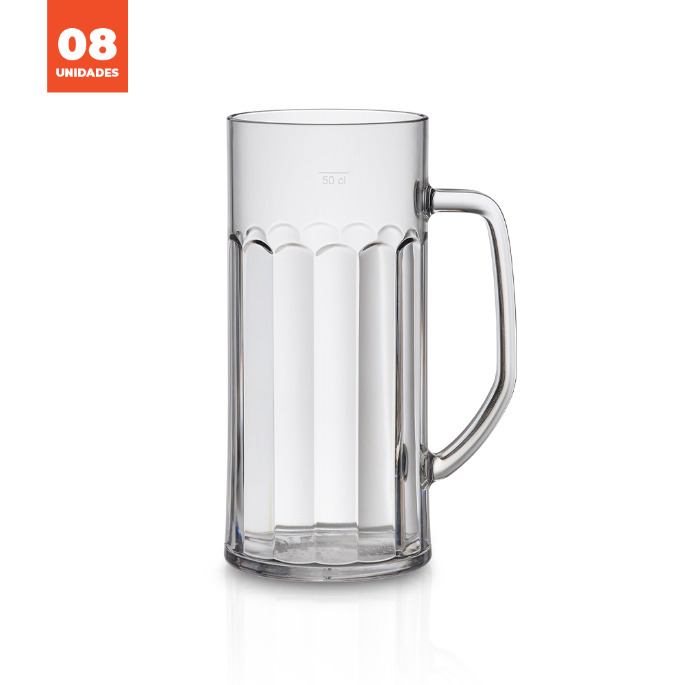 Kit Caneca Cerveja Liffe Transparente 56cl