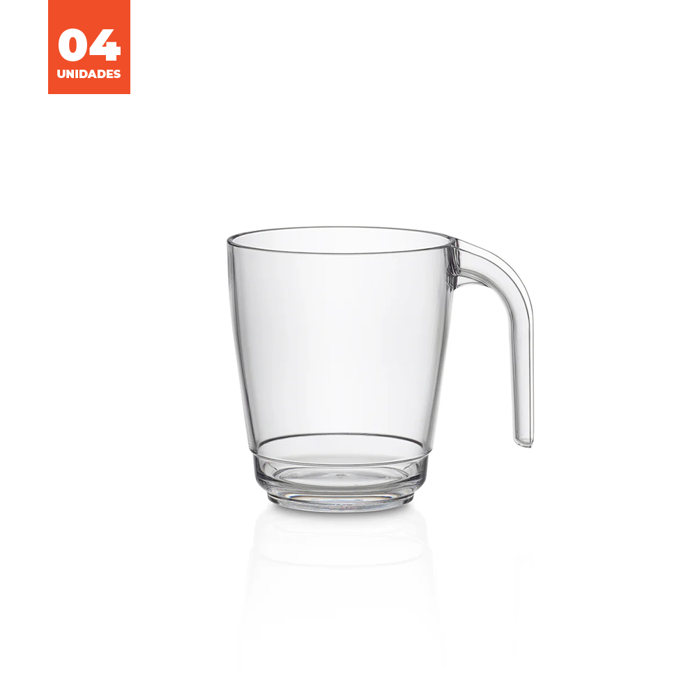 Kit Caneca Liffe Transparente 30cl