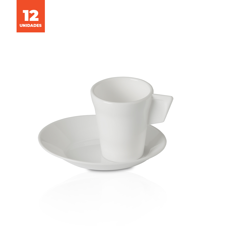 KIt Chávena Café com Pires Liffe Branco 9 cl