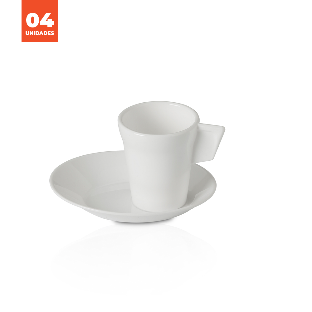 KIt Chávena Café com Pires Liffe Branco 9 cl