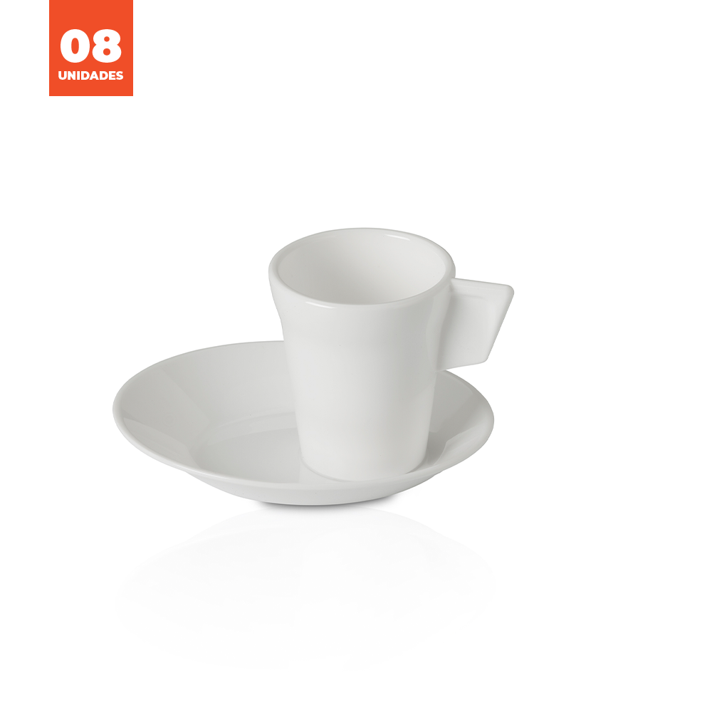 KIt Chávena Café com Pires Liffe Branco 9 cl