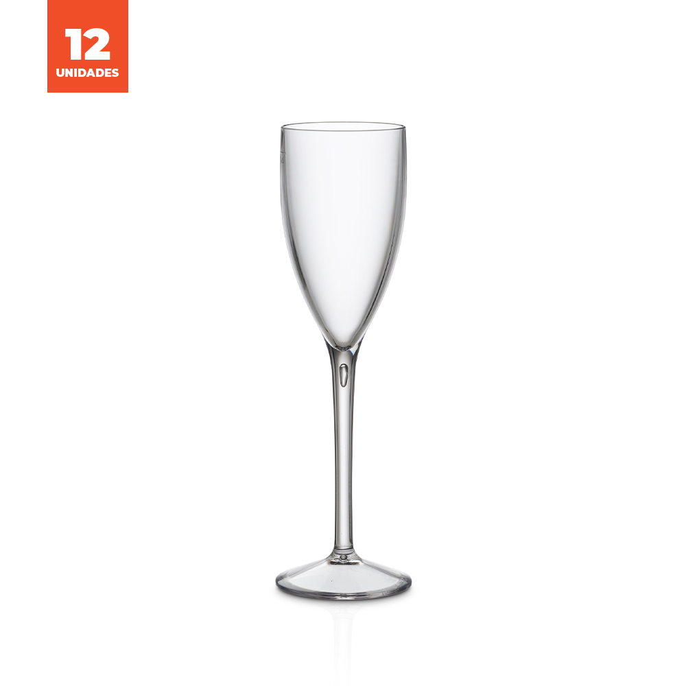 Kit Copo Champanhe Liffe Transparente 12cl