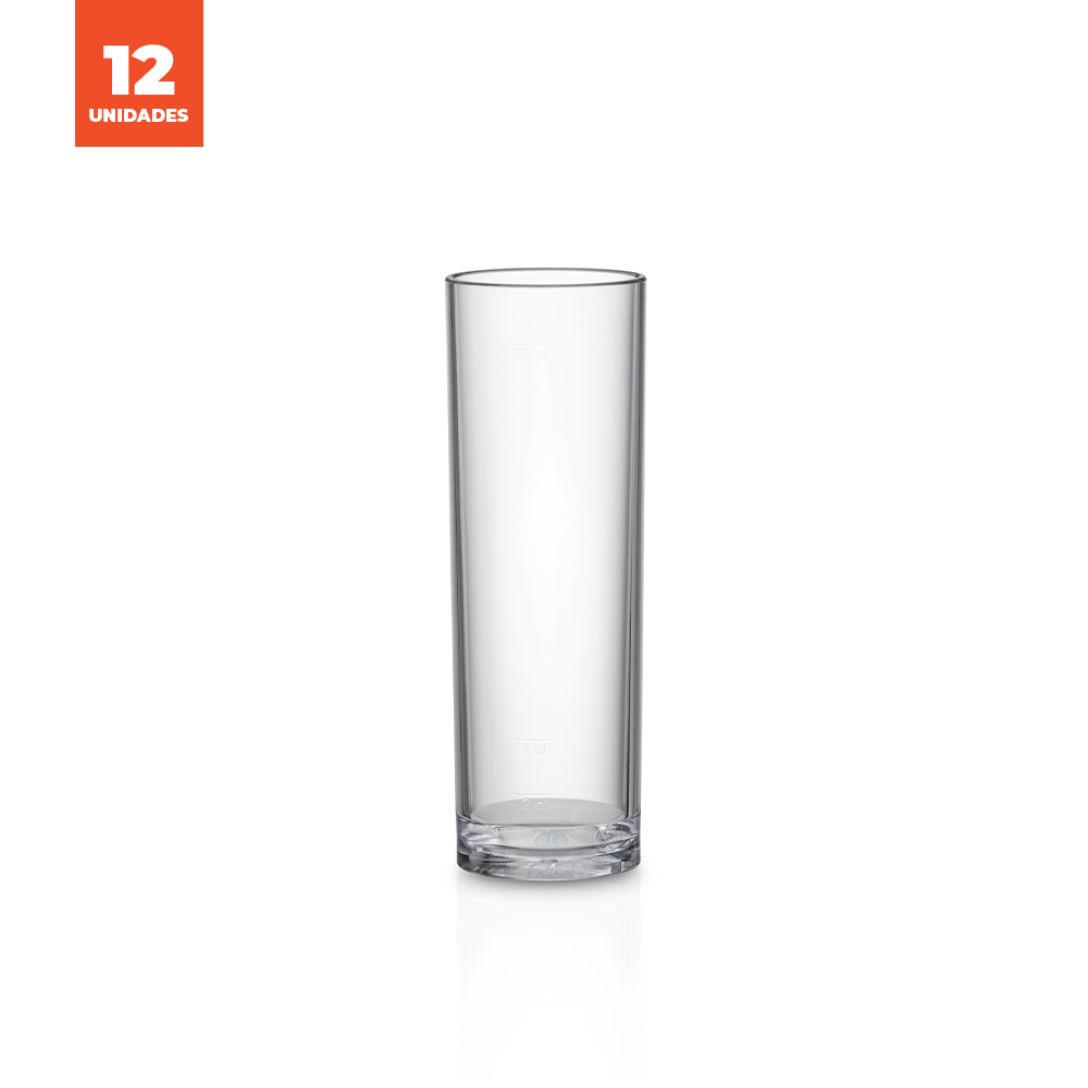 KIt Copo Tubo Liffe Transparente 22cl