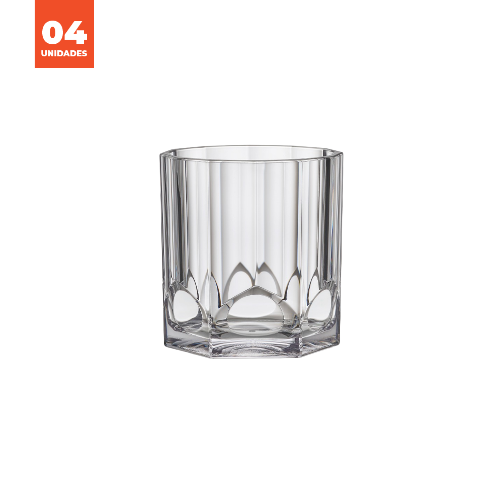 Kit Copo Whisky Liffe Transparente 35cl